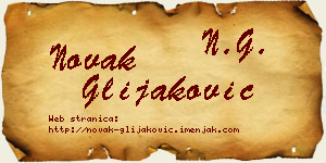 Novak Glijaković vizit kartica